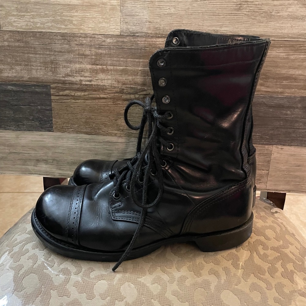 Corcoran 1500 Mens Black Leather 10"Jump Boots Military Paratrooper Size 10.5D - Picture 5 of 11